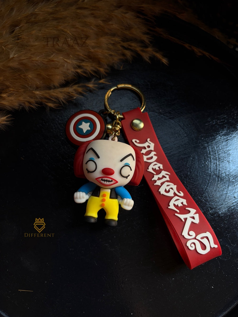 Creepy Clown Doll Keychain