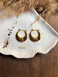 Gold Star hoop earrings
