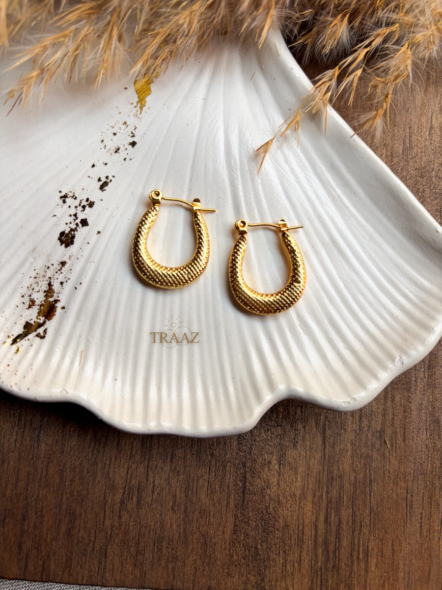 Textured Mini Hoop Earrings