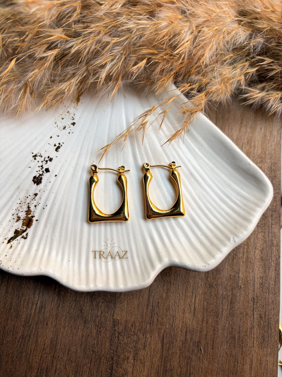 Square U Hoop Earrings