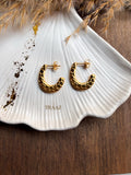 Textured Bold Hoop Earrings