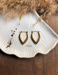 Geo Point Hoop Earrings