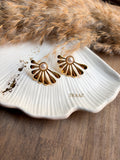 Golden Sunburst Pearl Earring