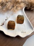 Textured Gold Bar Earring