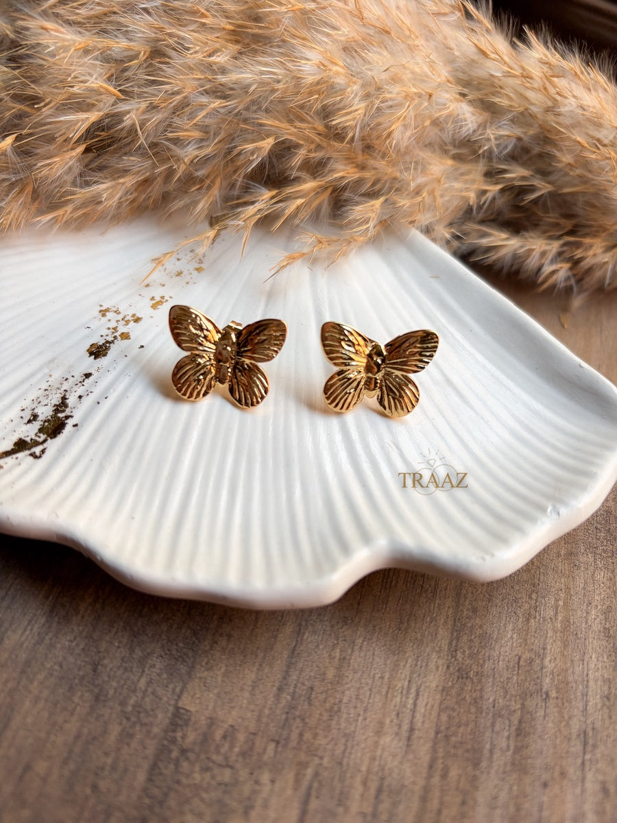 Golden Butterfly Earring