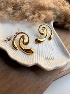 Swirl Gold Earring