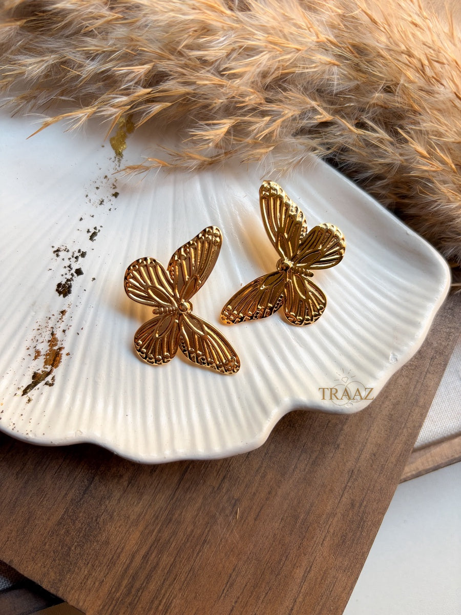 Butterfly Gold Earring