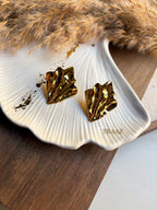 Sculpted Gold Earring