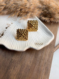 Bold Square Gold Earring