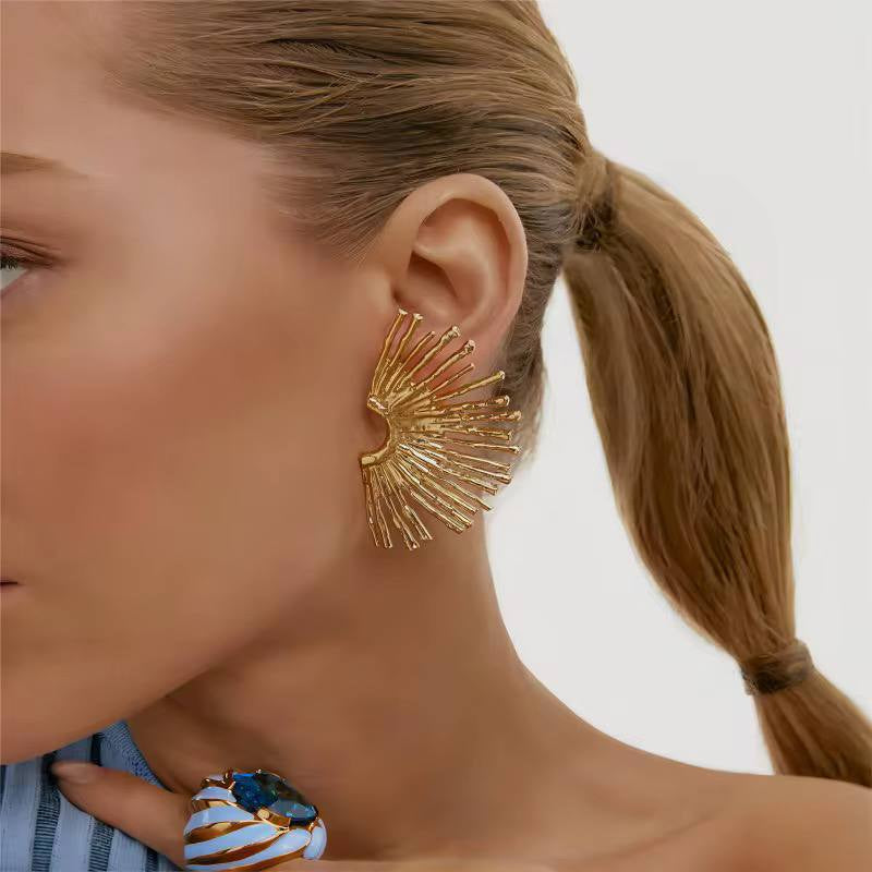 Golden Sunburst Earring