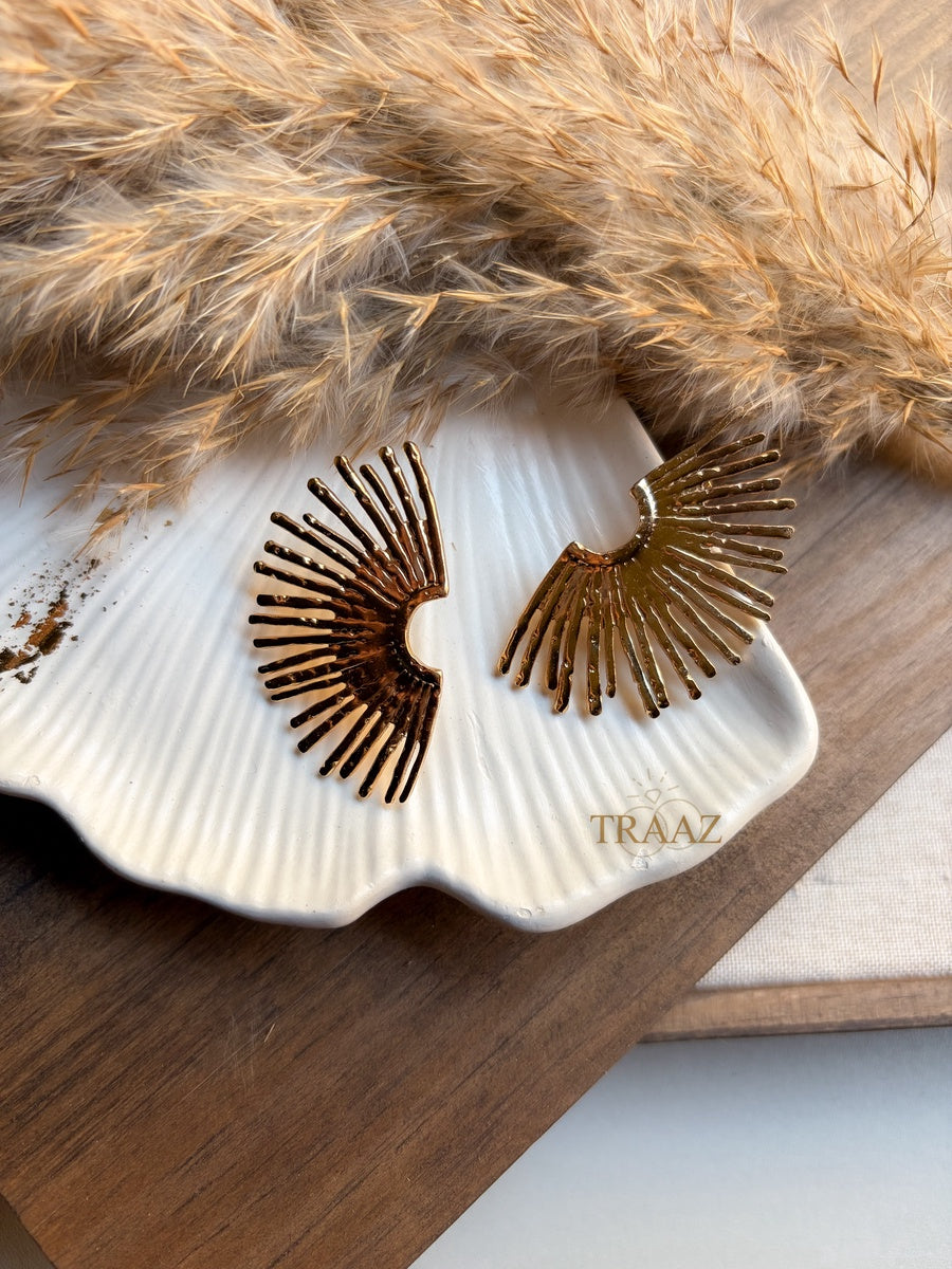 Golden Sunburst Earring