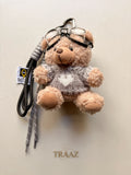 Aviator Teddy Charm – Warm Grey
