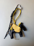 Winged Horse Black & Yellow Mini Charm