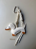 White Dachshund Charm