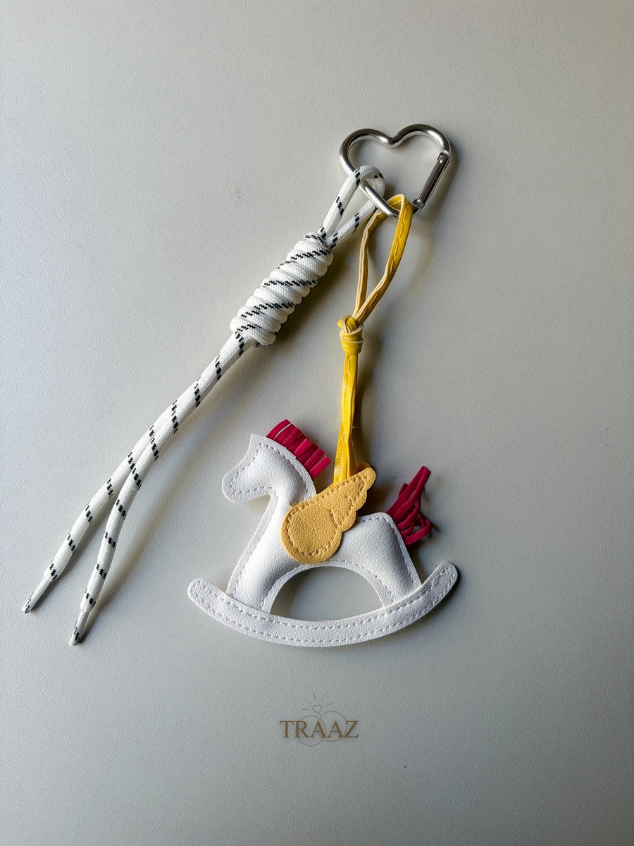 White Rocker Bag Charm