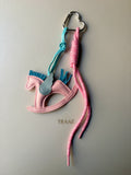 Pink  Rocker Bag Charm