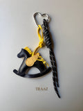 Black  Rocker Bag Charm