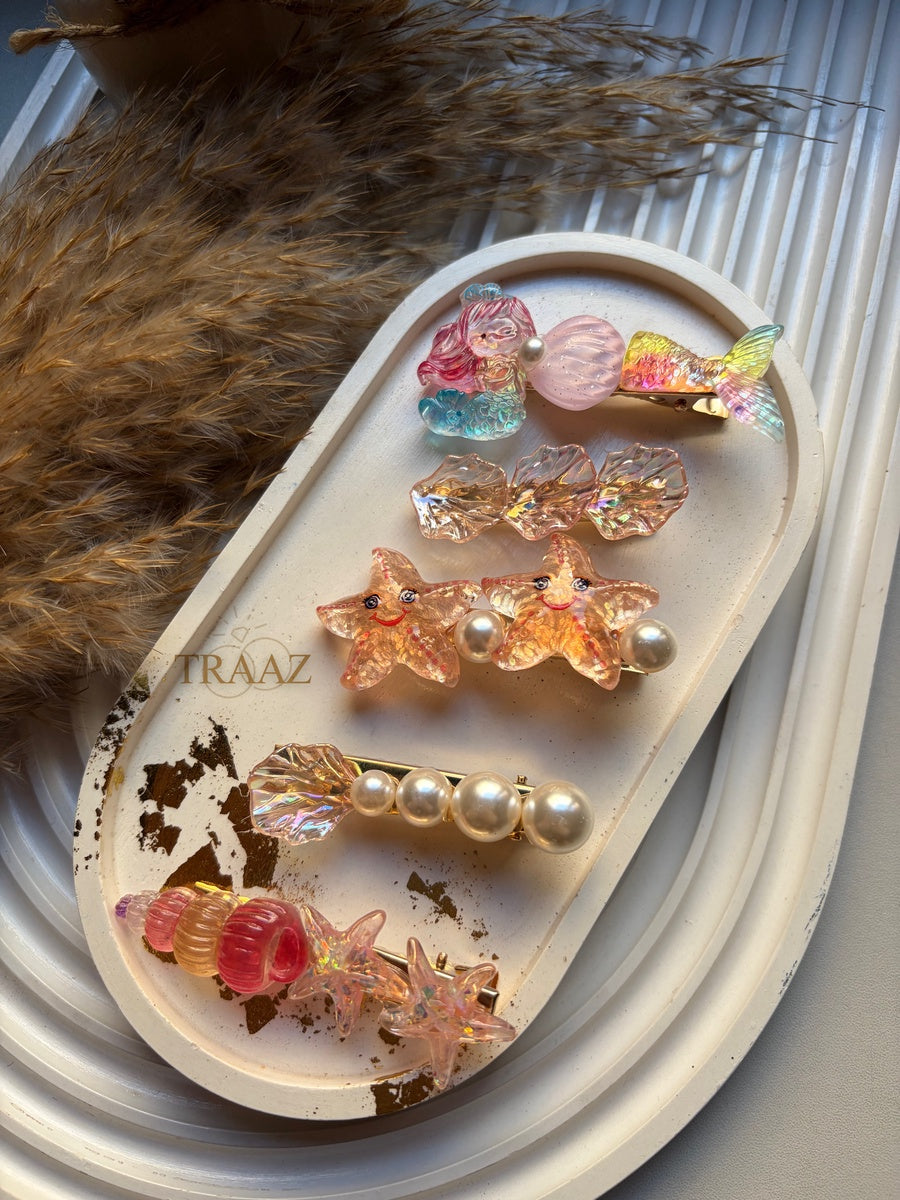  Seashell Clips Set