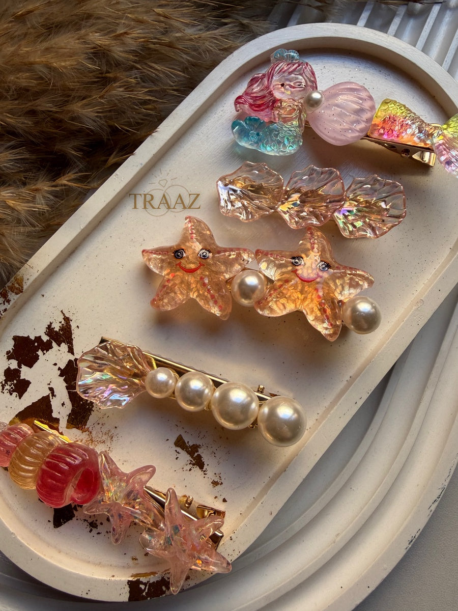  Seashell Clips Set
