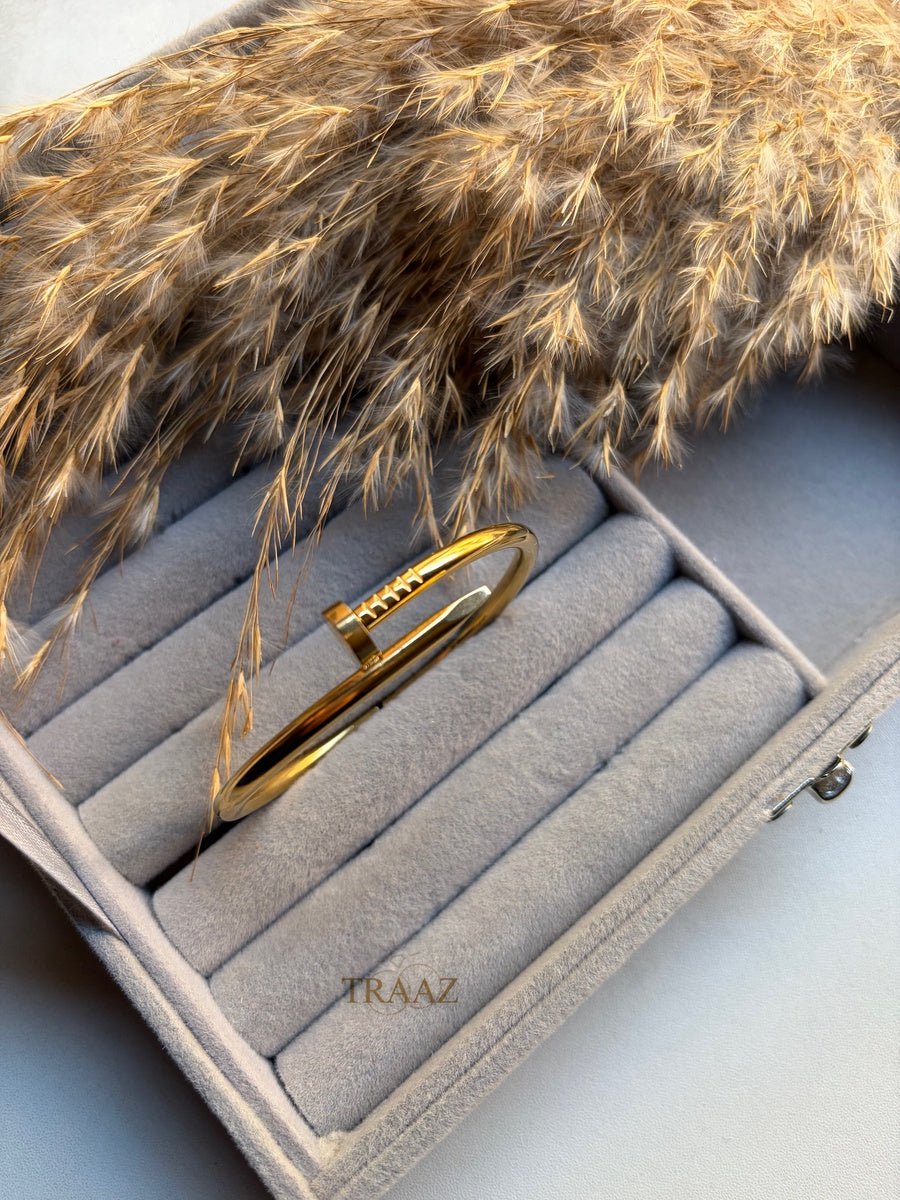 GOLD Cartier Nail bracelet