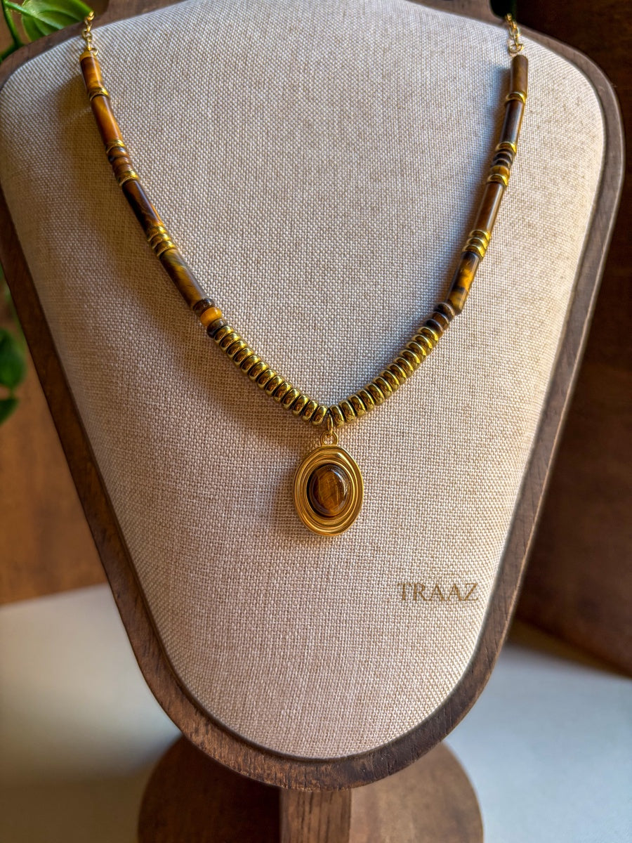 Tiger Eye Heart Necklace