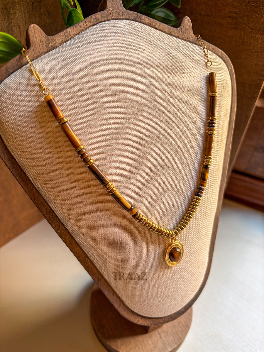 Tiger Eye Heart Necklace
