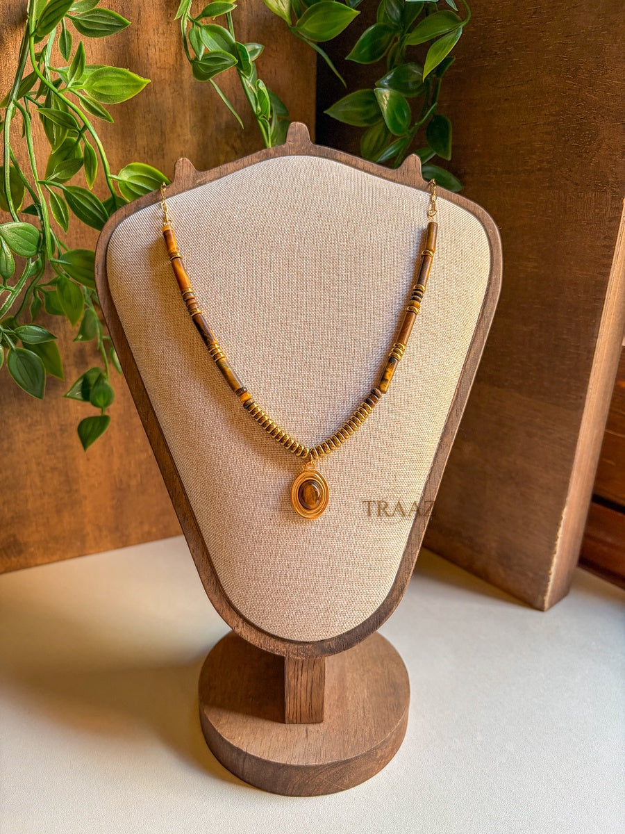 Tiger Eye Heart Necklace