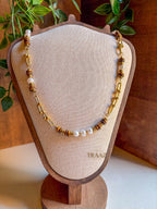 Golden Pearl Mix Necklace