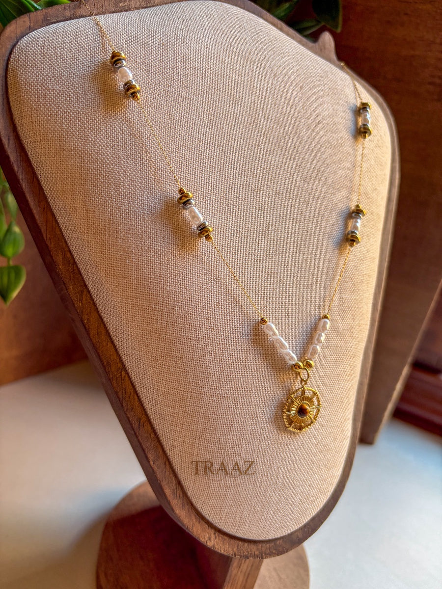 ☀️ Sunburst Pearl Necklace
