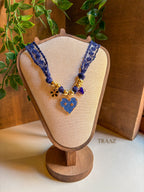 Blue  Heart Glow Necklace