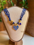Blue  Heart Glow Necklace