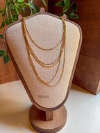 five layer gold necklace