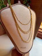 five layer gold necklace