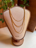 five layer gold necklace