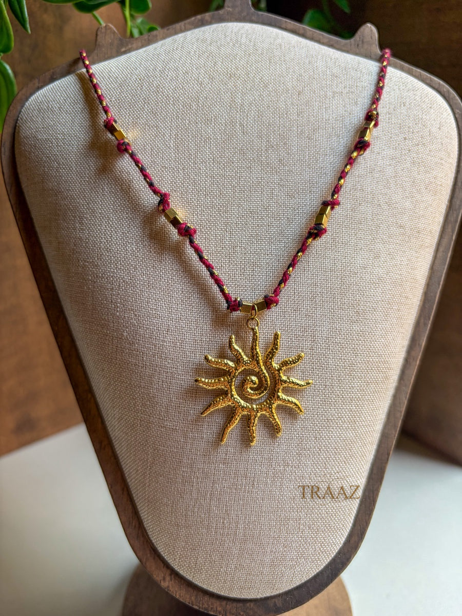 Sun Kissed Spiral Necklace