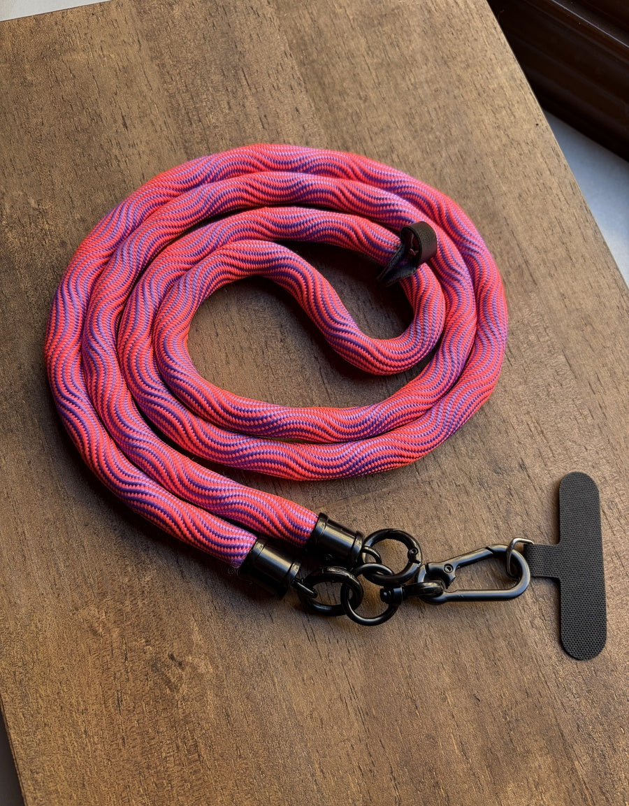 Fuchsia Rope Phone Lanyard
