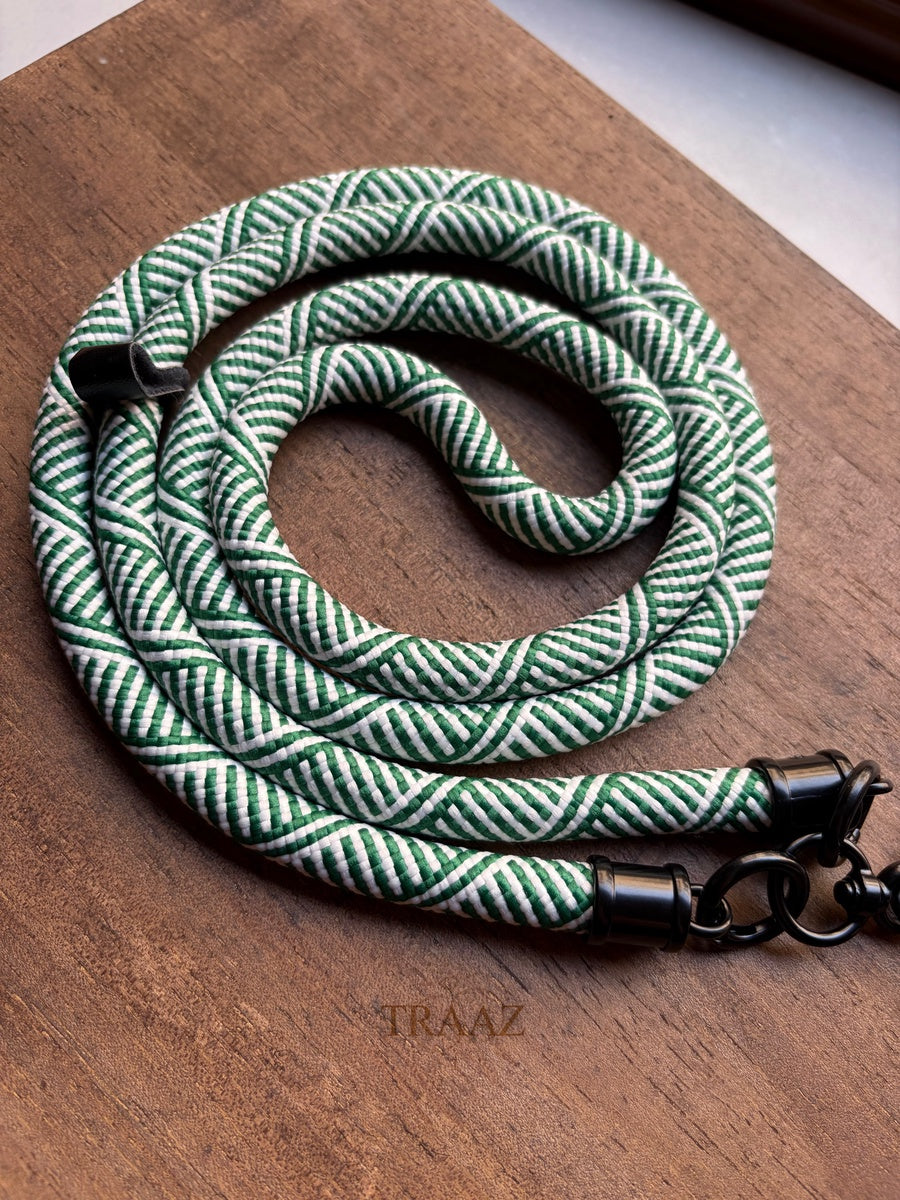 Mint X-Pattern Rope Phone Lanyard
