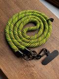 Yellow X-Pattern Rope Phone Lanyard