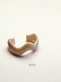 beige Wave acrylic bangle