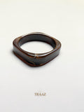 brown  square acrylic bangle