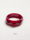 Burgundy Faceted acrylic bangle
