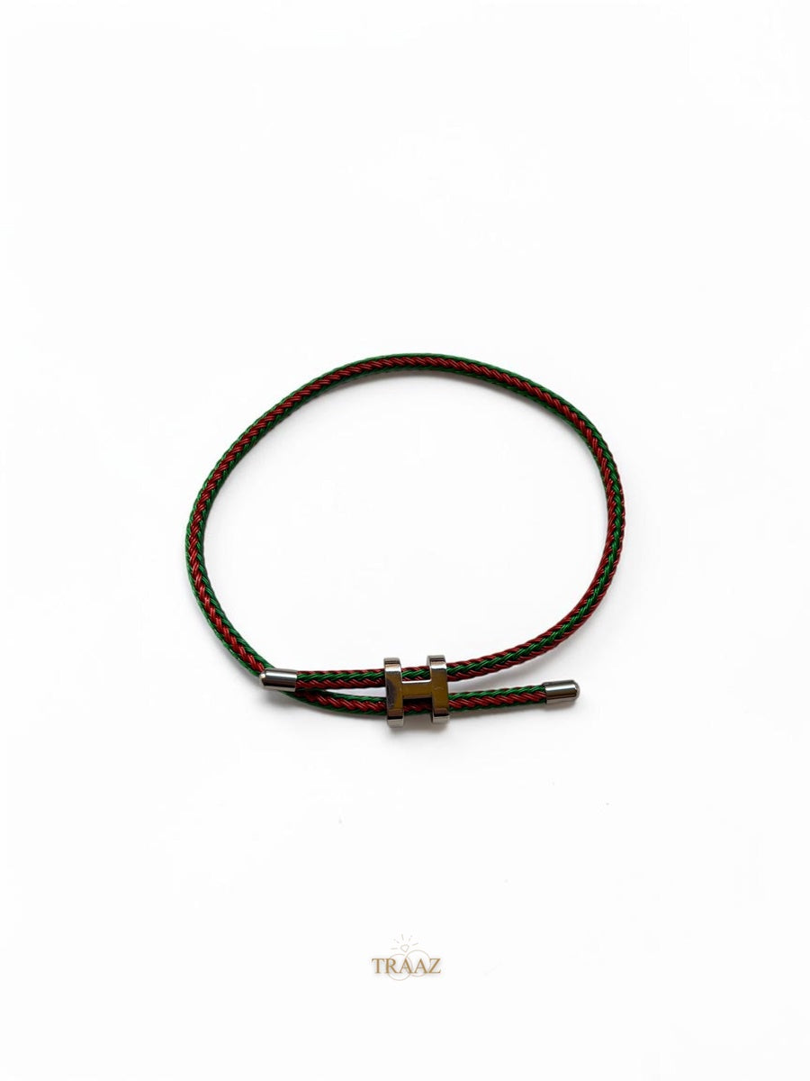 Mix Green & SILVER Hermes Bracelet