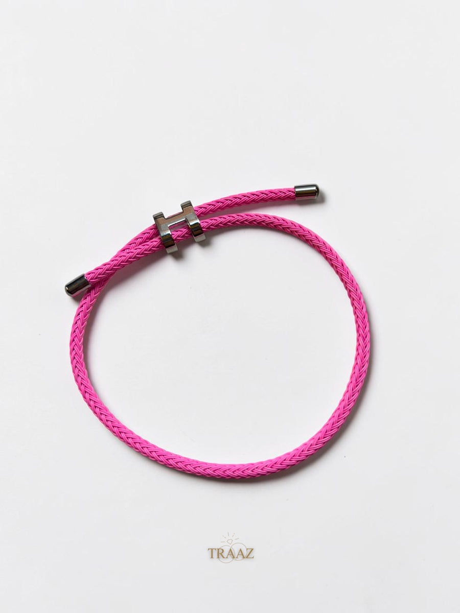 Fushia & SILVER Hermes Bracelet