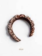Brown Leopard Bubble Headband
