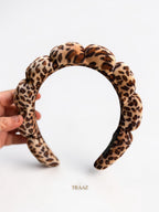 Brown Leopard Bubble Headband