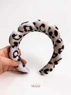 White Leopard Bubble Headband