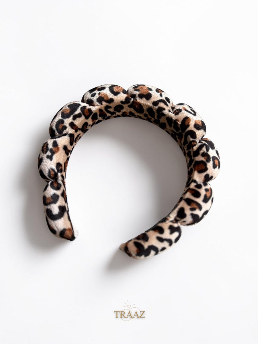 Café Leopard Bubble Headband