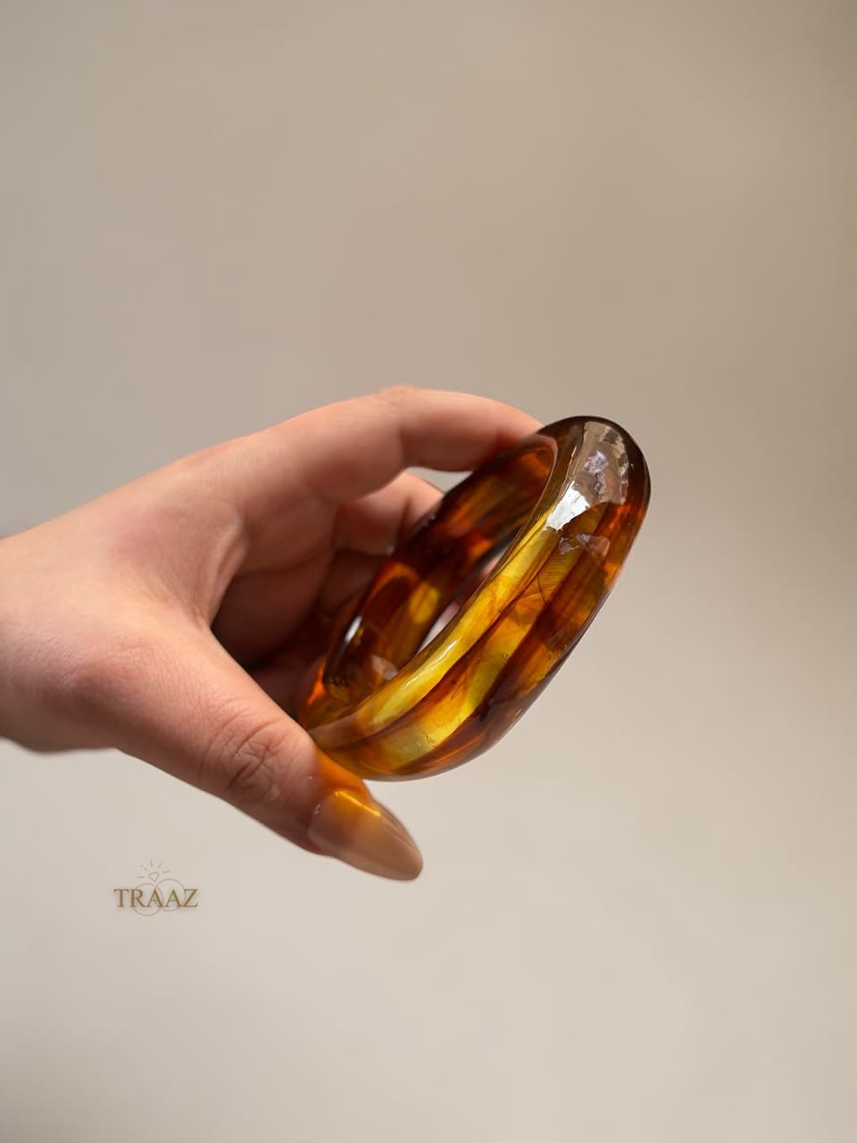 hazel Curved square acrylic bangle