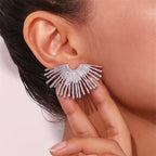 Silver Sunburst Earring