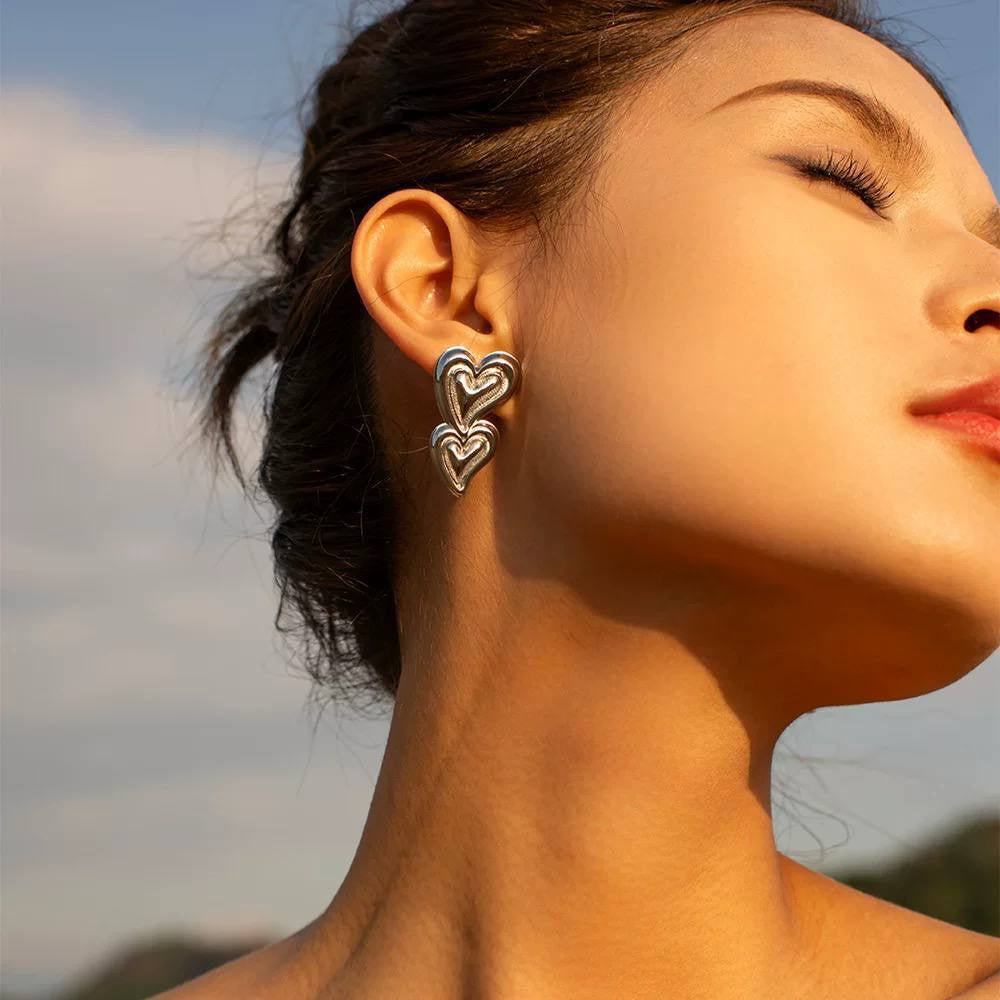 Double Heart Earring
